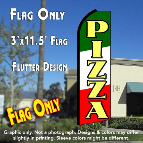 Pizza (Tri-Color)  Windless Advertising Feather Flag Only