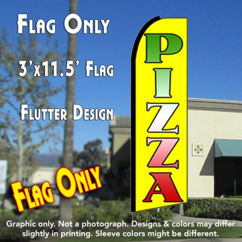 Pizza (Yellow)  Windless Advertising Feather Flag Only