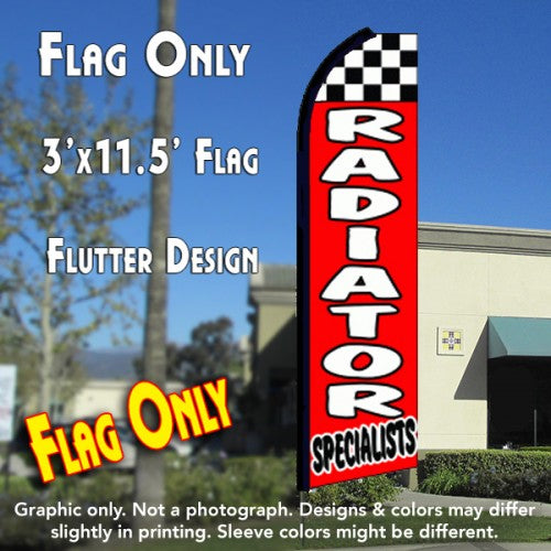 Radiator Specialists (Checkered)  Windless Advertising Feather Flag Only