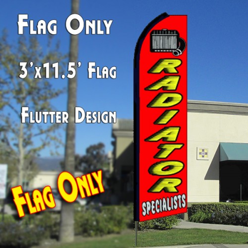 Radiator Specialists (Red)  Windless Advertising Feather Flag Only