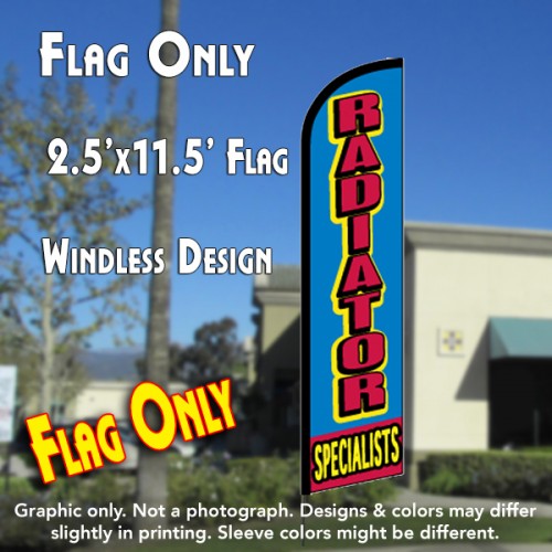 Radiator Specialists  Windless Advertising Feather Flag Only