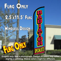 Radiator Specialists  Windless Advertising Feather Flag Only
