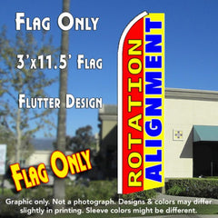 Rotation/Alignment (Red/Yellow)  Windless Advertising Feather Flag Only