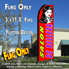 Salon De Belleza (Red)  Windless Advertising Feather Flag Only