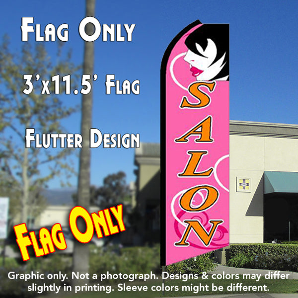 Salon (Pink)  Windless Advertising Feather Flag Only