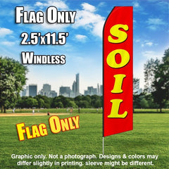 Soil (Red/Yellow Letters)   Windless Advertising Feather Flag Only