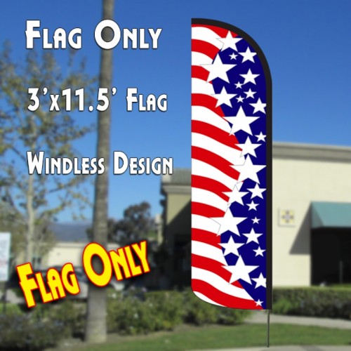 America'S Star Spangled  Windless Advertising Feather Flag Only