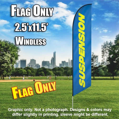 Suspension (Blue/Yellow)  Windless Advertising Feather Flag Only