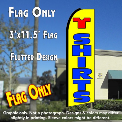 T Shirts (Yellow)  Windless Advertising Feather Flag Only