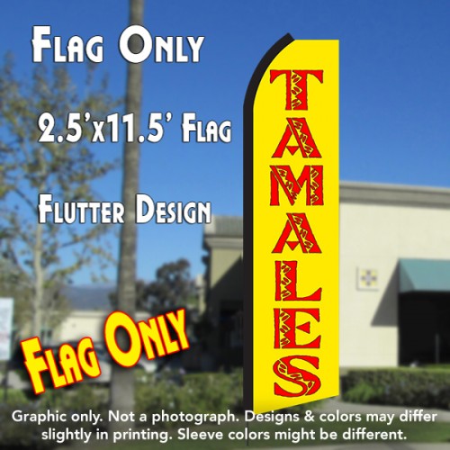 Tamales (Yellow/Red)  Windless Advertising Feather Flag Only