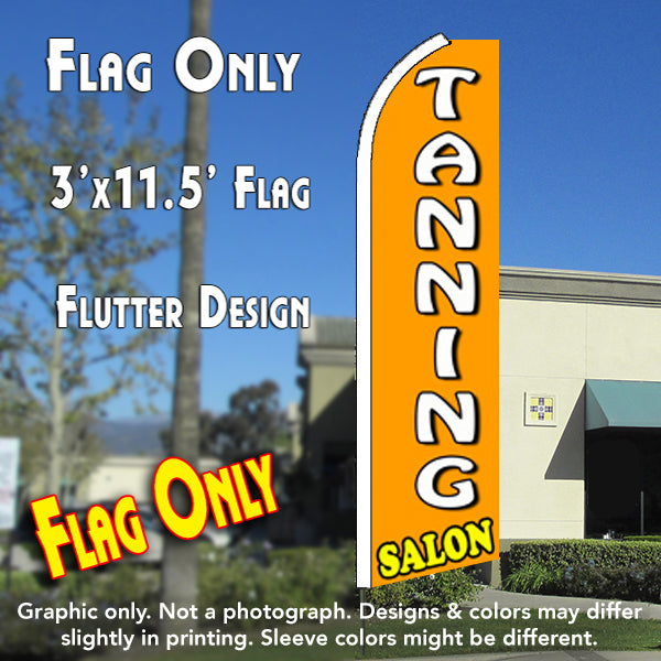 Tanning Salon (Orange)  Windless Advertising Feather Flag Only