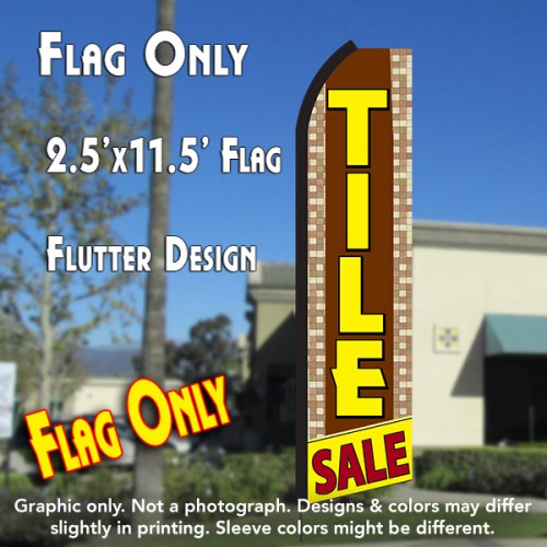 Tile Sale (Brown/Yellow)  Windless Advertising Feather Flag Only