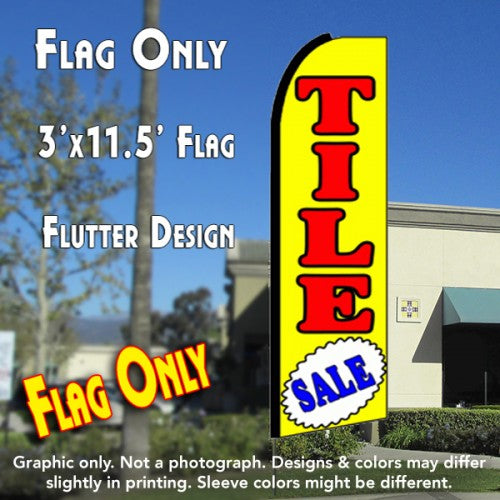 Tile Sale (Yellow)  Windless Advertising Feather Flag Only