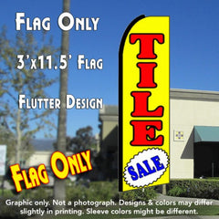Tile Sale (Yellow)  Windless Advertising Feather Flag Only