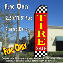 Tire Sale (Red/Checkered)  Windless Advertising Feather Flag Only