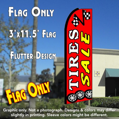 Tires Sale (Red)  Windless Advertising Feather Flag Only