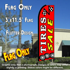 Tires Sale (Red)  Windless Advertising Feather Flag Only