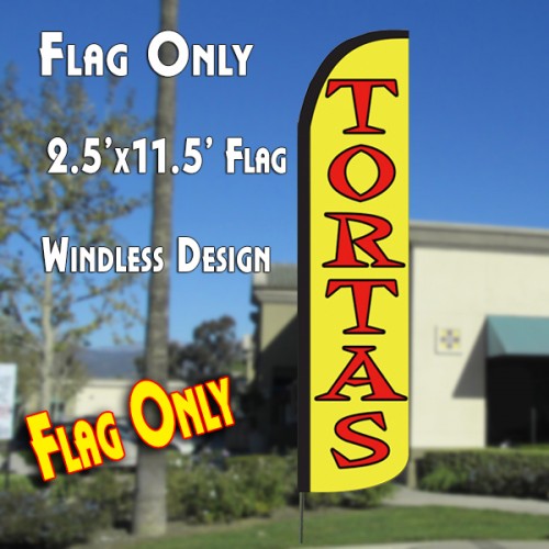 Tortas  Windless Advertising Feather Flag Only