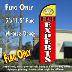 Toyota Repair Experts  Windless Advertising Feather Flag Only
