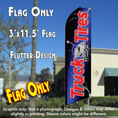Truck Tires (Blue)  Windless Advertising Feather Flag Only