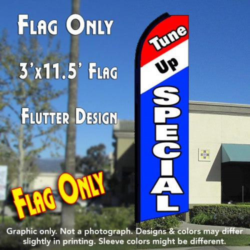 Tune Up Special (Tri-Color)  Windless Advertising Feather Flag Only