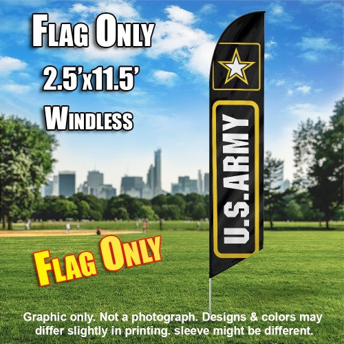 Army Windless Advertising Feather Flag Only