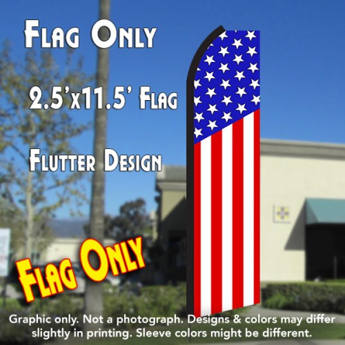 Usa American (Vertical Classic)  Windless Advertising Feather Flag Only