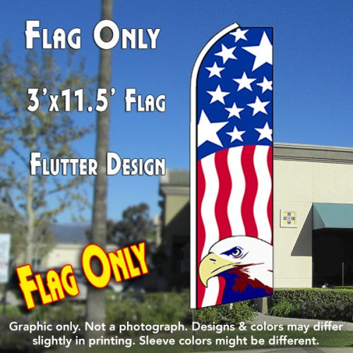 Usa Patriotic (Eagle)  Windless Advertising Feather Flag Only