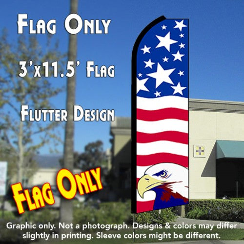 Usa Pride (Eagle)  Windless Advertising Feather Flag Only