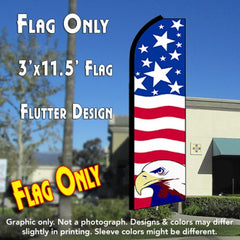 Usa Pride (Eagle)  Windless Advertising Feather Flag Only