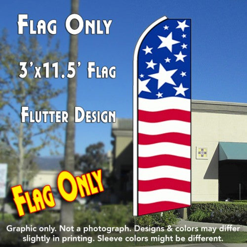 Usa Pride  Windless Advertising Feather Flag Only