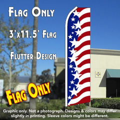 Usa Star Spangled  Windless Advertising Feather Flag Only