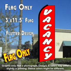 Vacancy  Windless Advertising Feather Flag Only