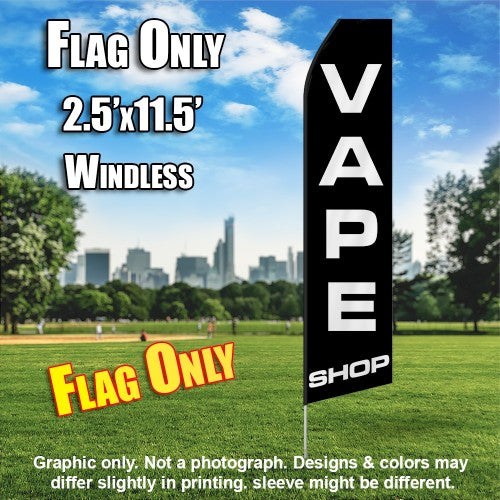 Vape Shop (Black)  Windless Advertising Feather Flag Only