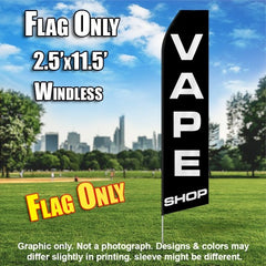 Vape Shop (Black)  Windless Advertising Feather Flag Only