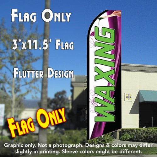 Waxing (White)  Windless Advertising Feather Flag Only