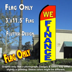 We Finance (Red/Yellow)  Windless Advertising Feather Flag Only