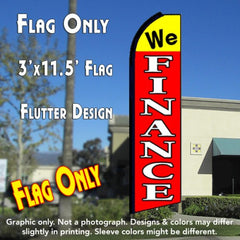 We Finance (Yellow/Red)  Windless Advertising Feather Flag Only