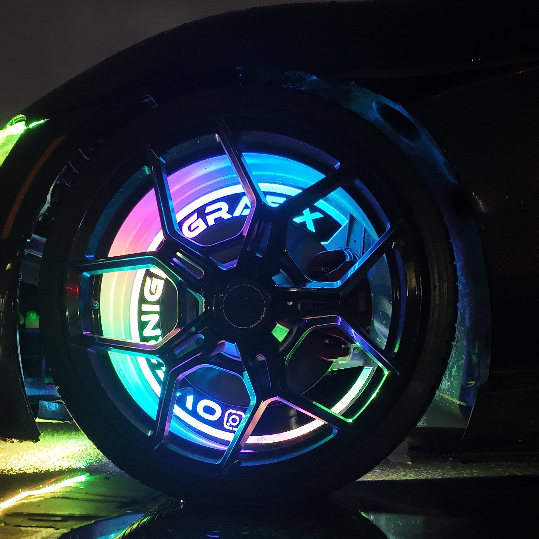 Wheel Lights - Custom Cutout Name