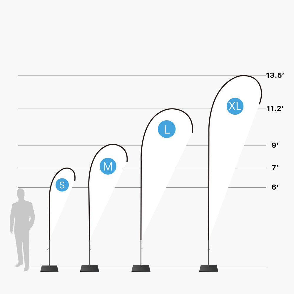 9ft Teardrop Flag (Medium)